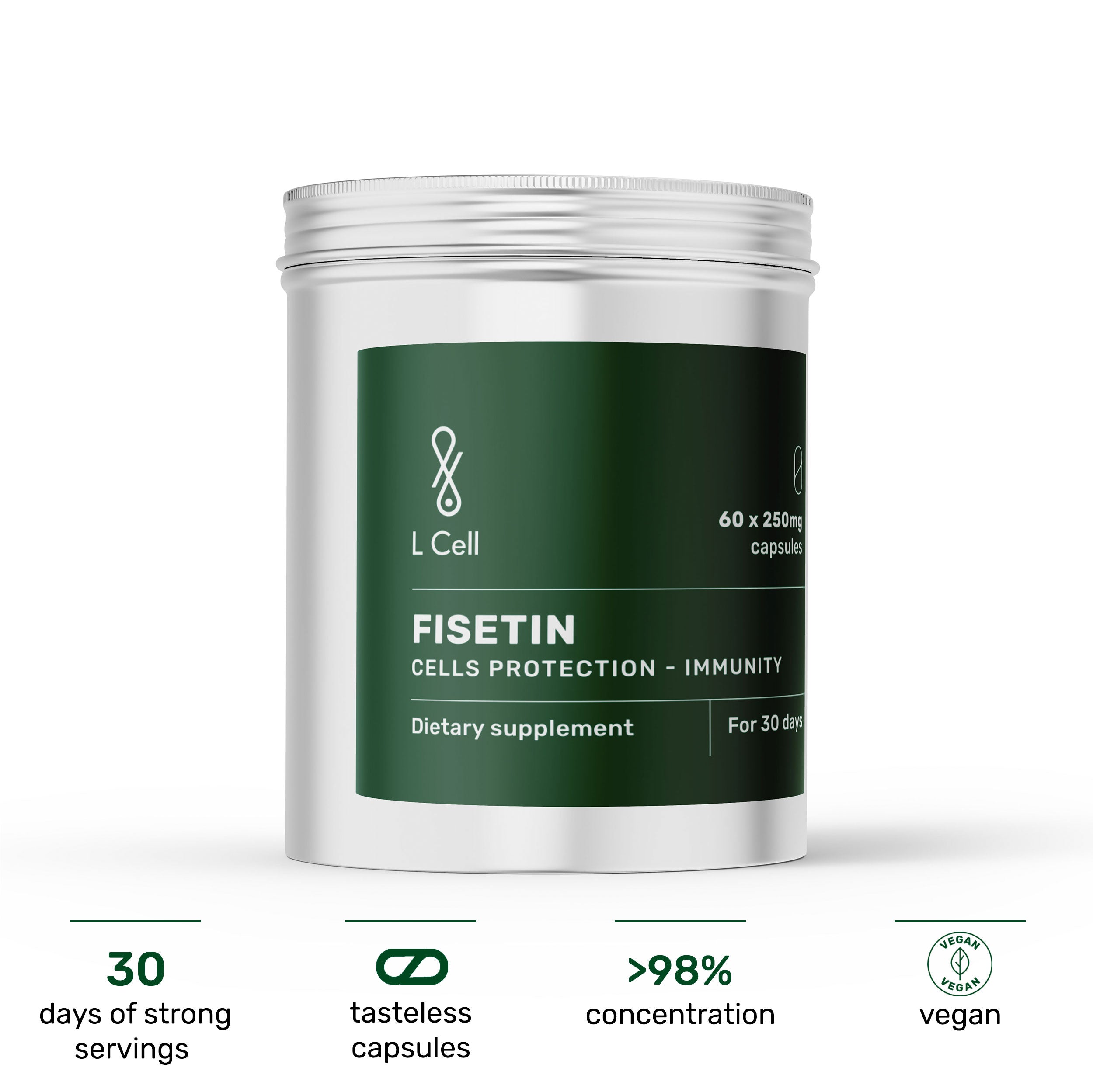 Fisetin Capsules 250mg (30 days, 60 pc.)