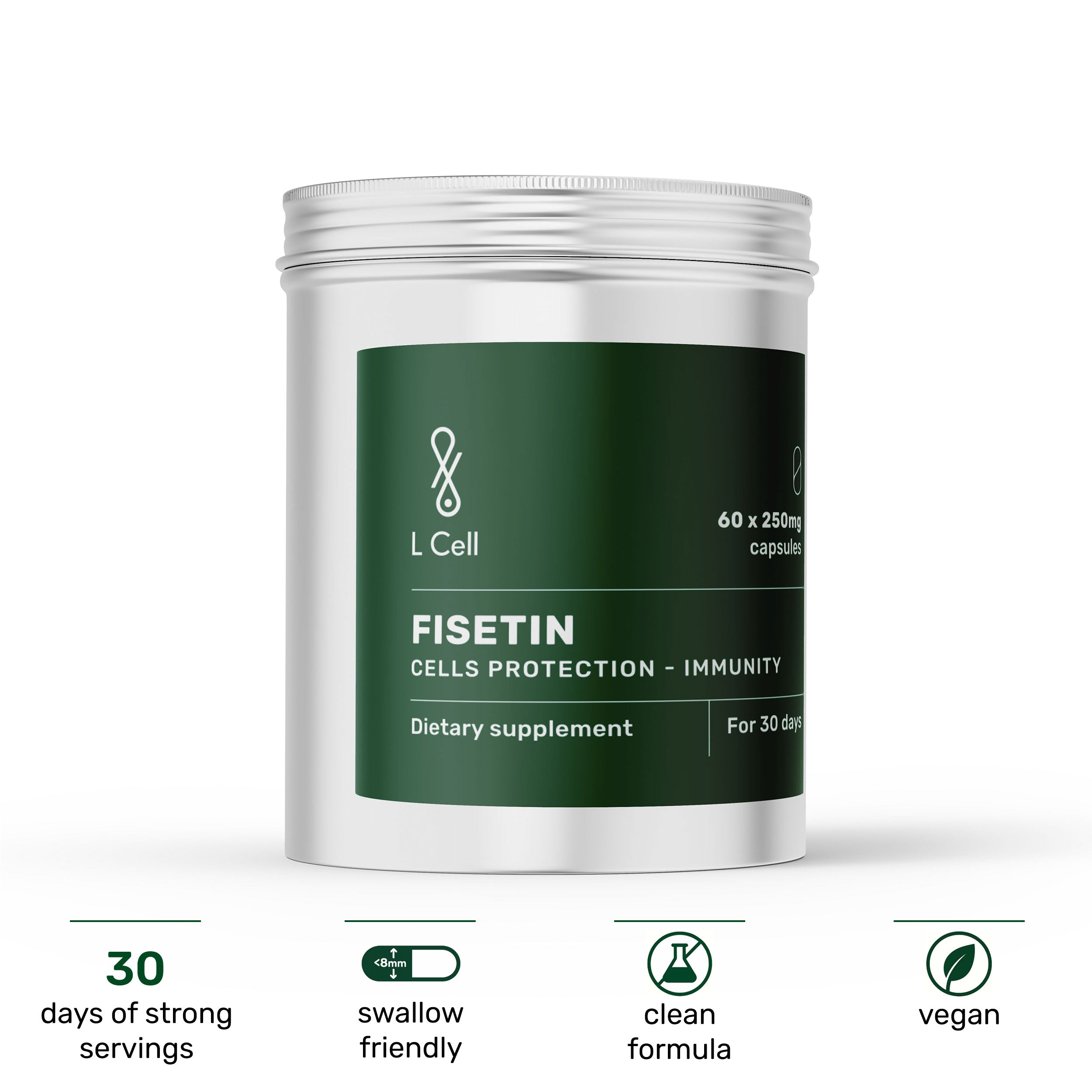 Fisetin Capsules 250mg (30 days, 60 pc.)