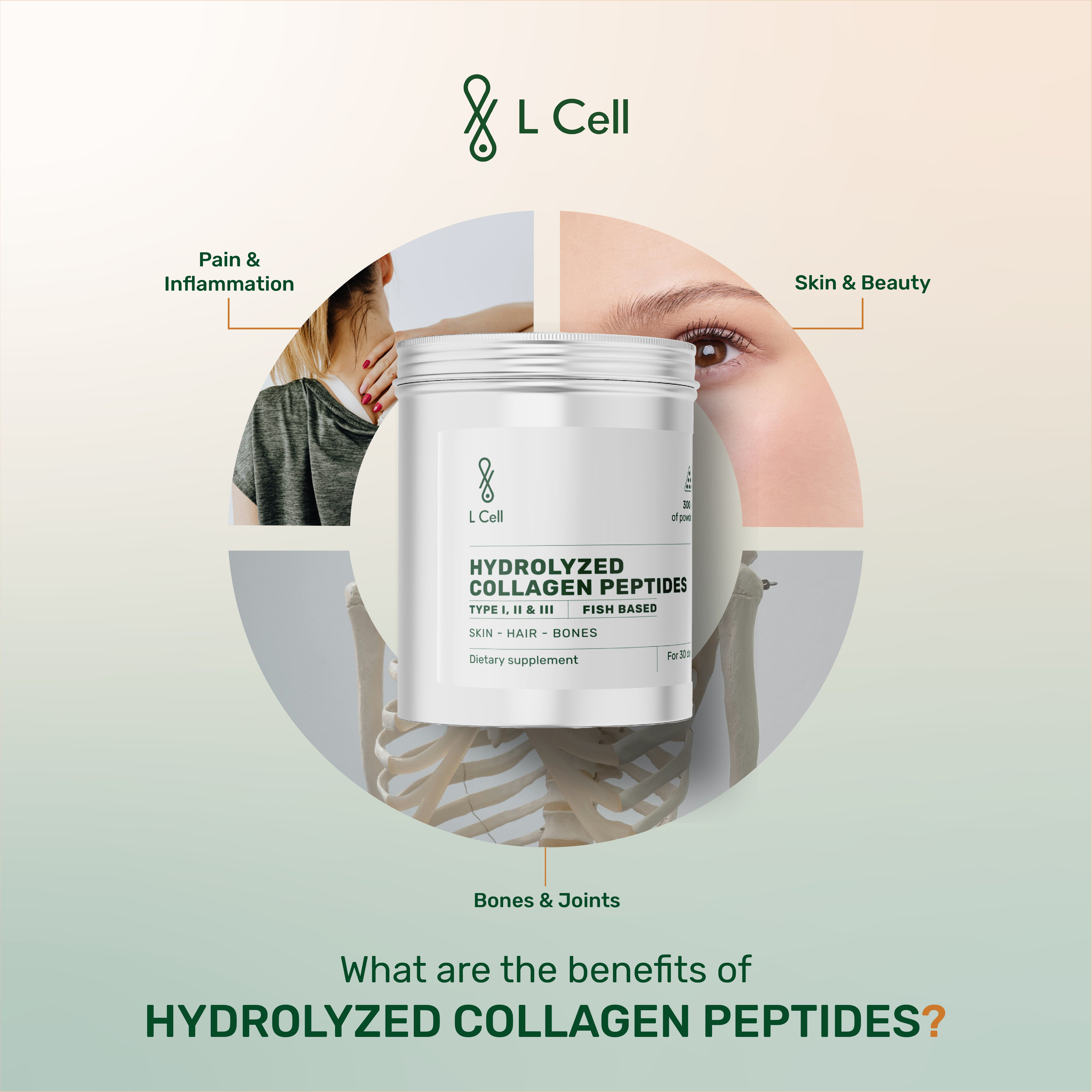 Marine Collagen Peptides 300g (30 servings, >90% purity), hydrolyzed