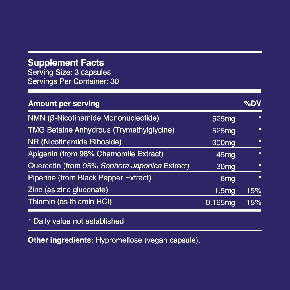 NAD+ Formula (30 servings, 90 capsules)