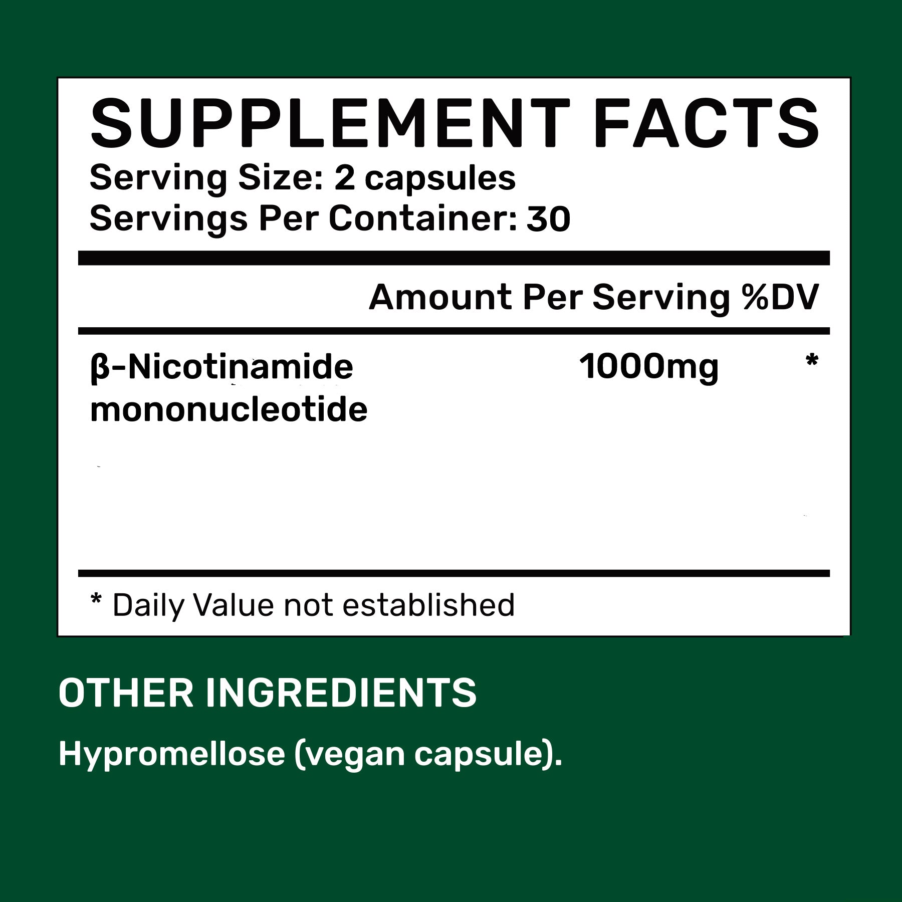 NMN Capsules 500mg (30 days, 60pc)