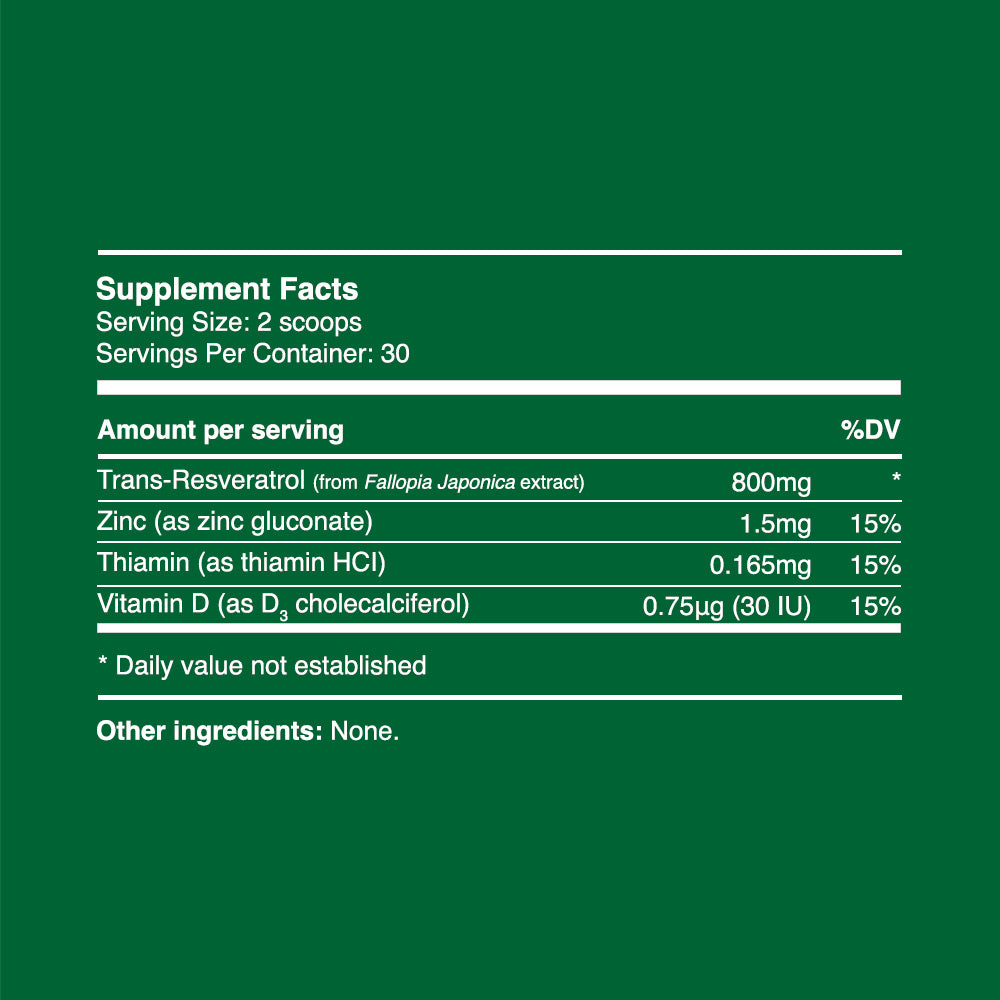 Trans Resveratrol Powder 24g (30 servings, >98% purity)