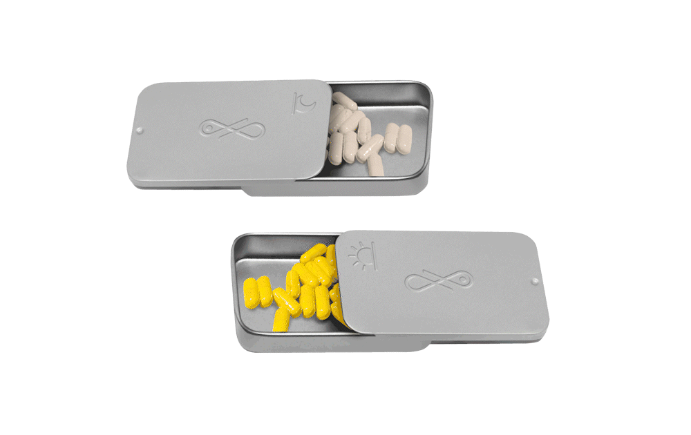 Pill organisers (morning/evening)