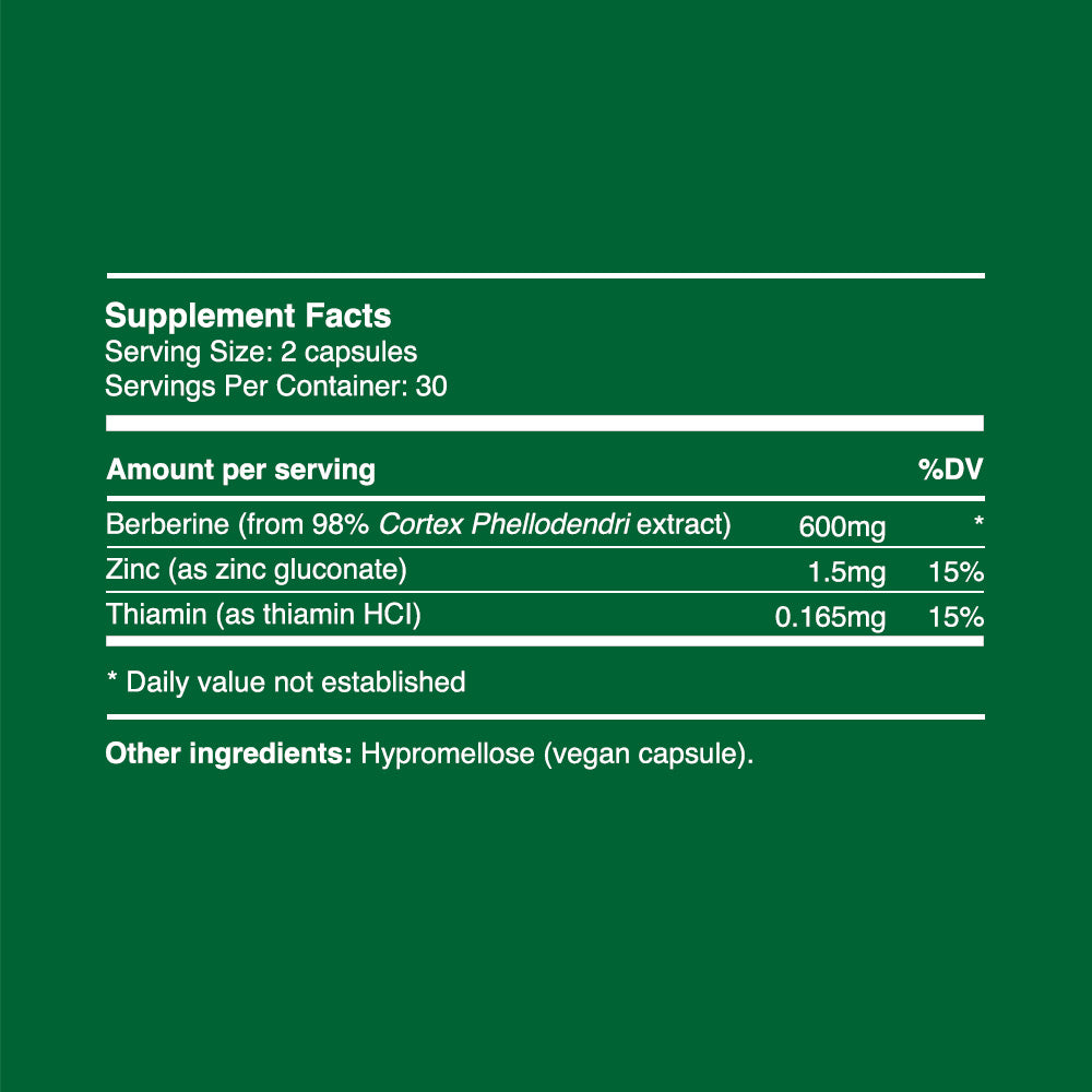Berberine Capsules 300mg (30 days, 60 pc.)