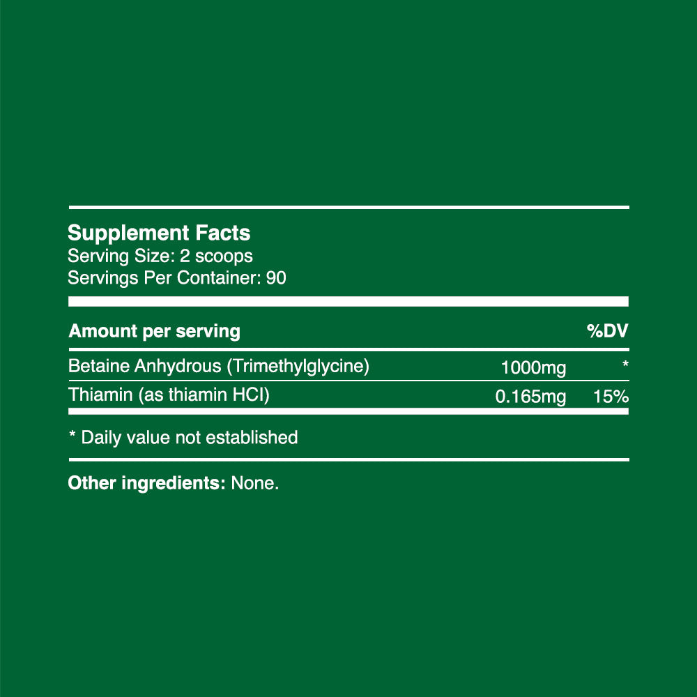 Betaine Anhydrous (TMG) Powder 90g (90 days, >98% purity)