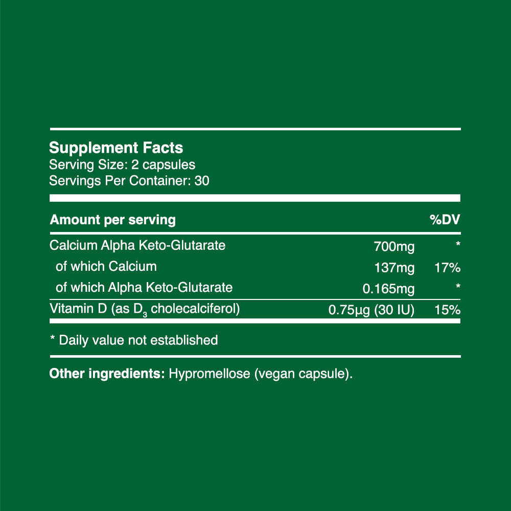 CaAKG Capsules 350mg (30 servings, 60 caps)