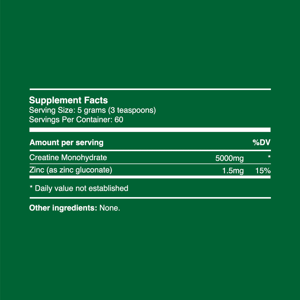 Creatine Monohydrate powder 300g (60 servings, micronized), extra soluble