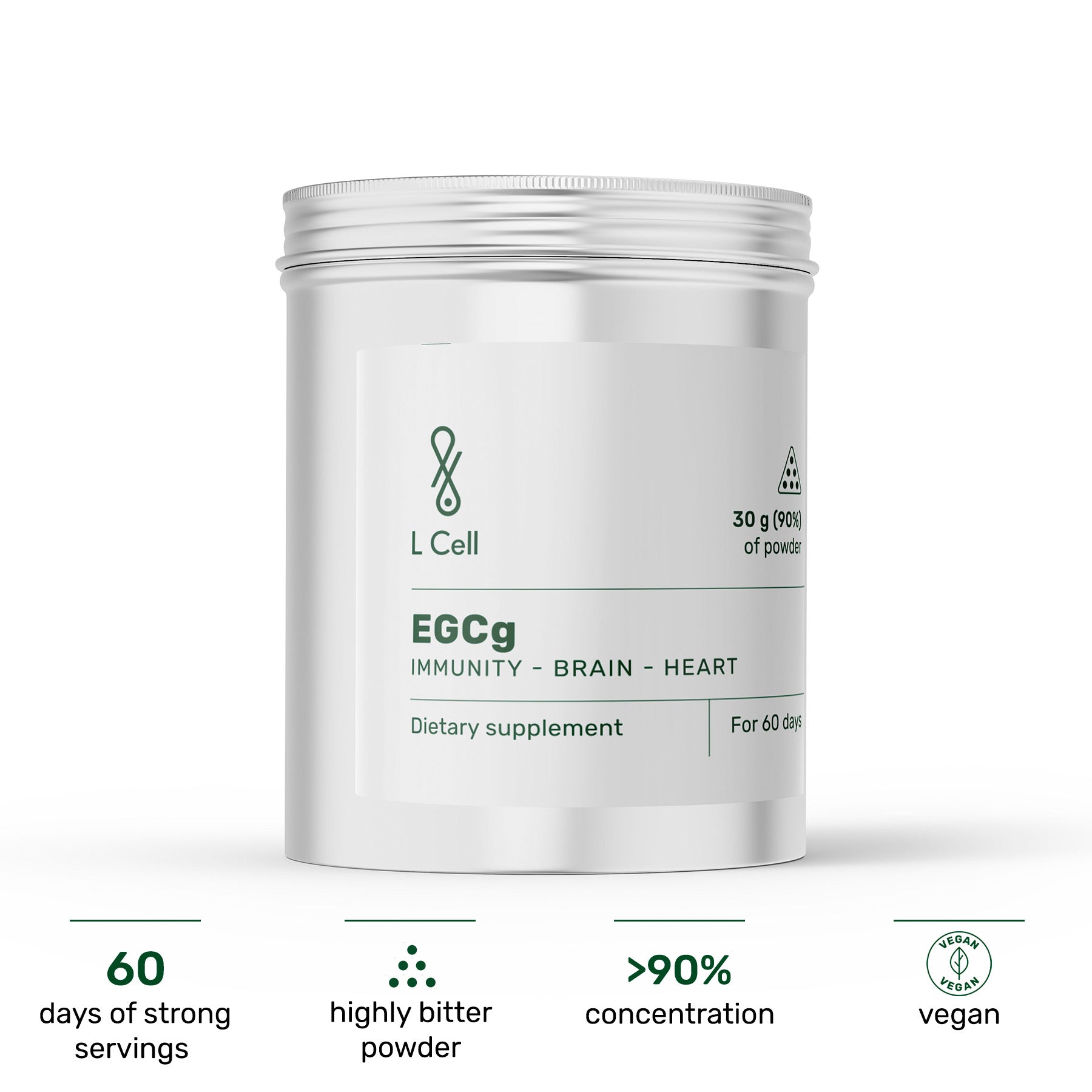 EGCg Powder 30g (60 days, >90% purity)