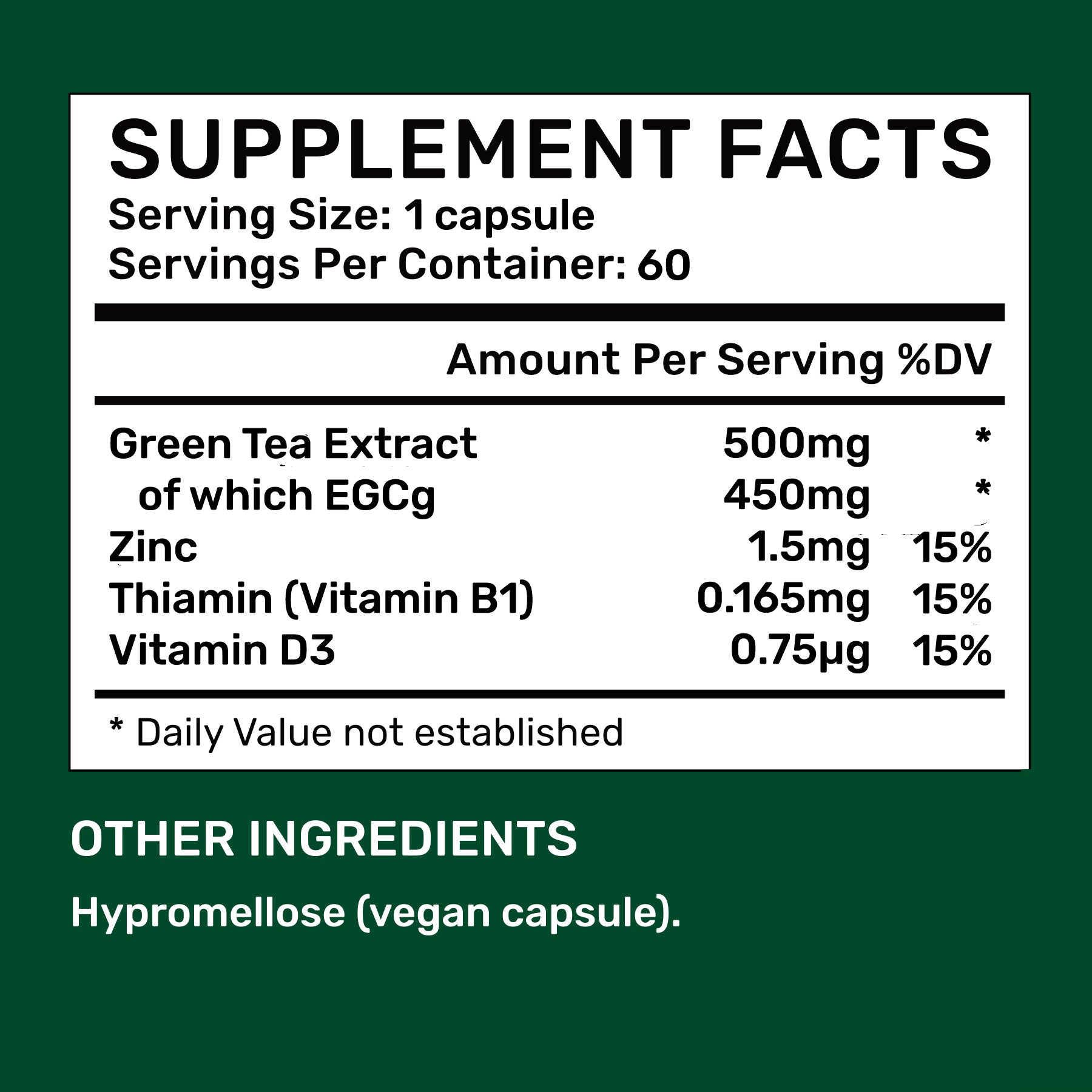 EGCg Capsules 450mg (60 days, 60 pc.)