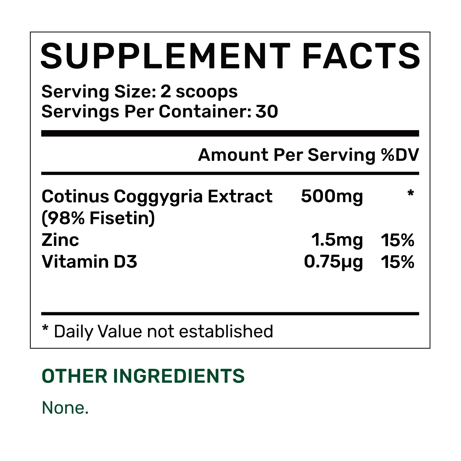 Fisetin Powder 15g (30 days, >98% purity)