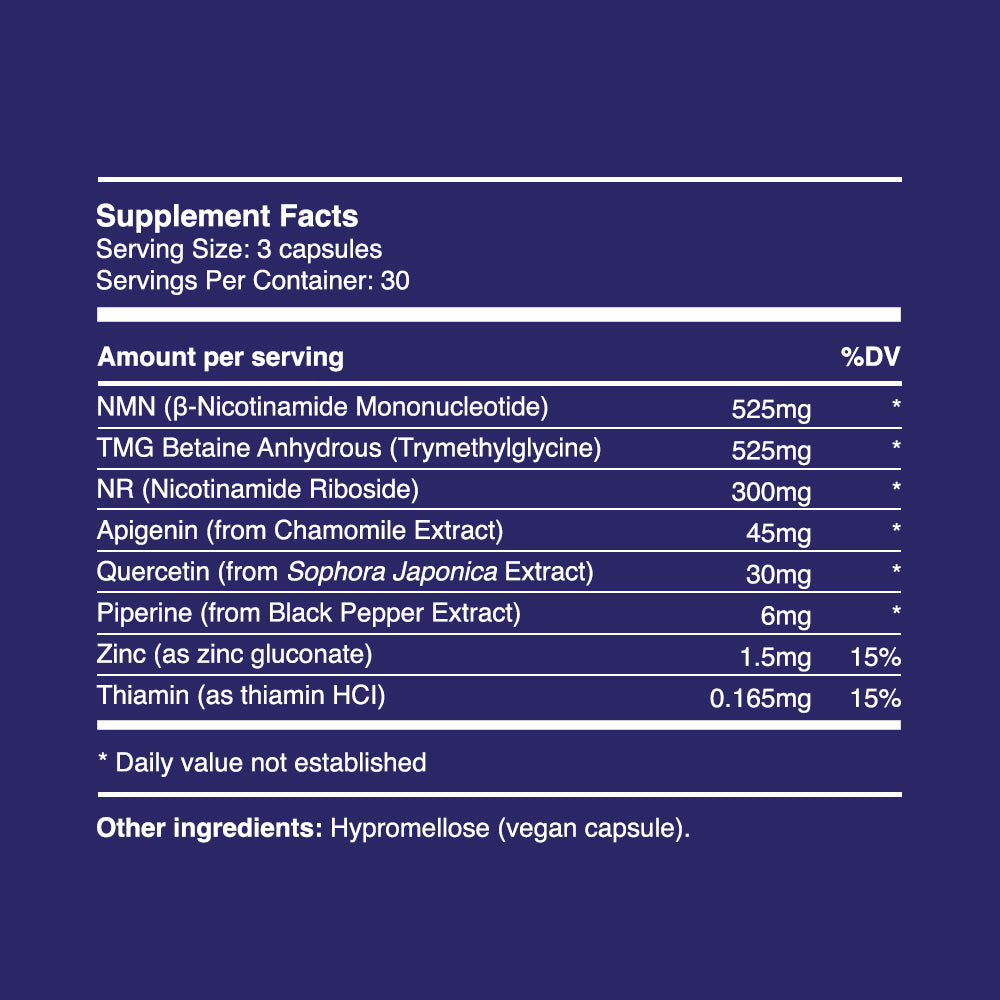 NAD+ Formula (30 servings, 90 capsules)