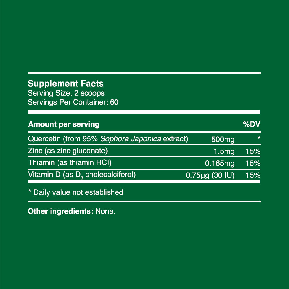 Quercetin Powder 30g (60 servings, >98% purity)