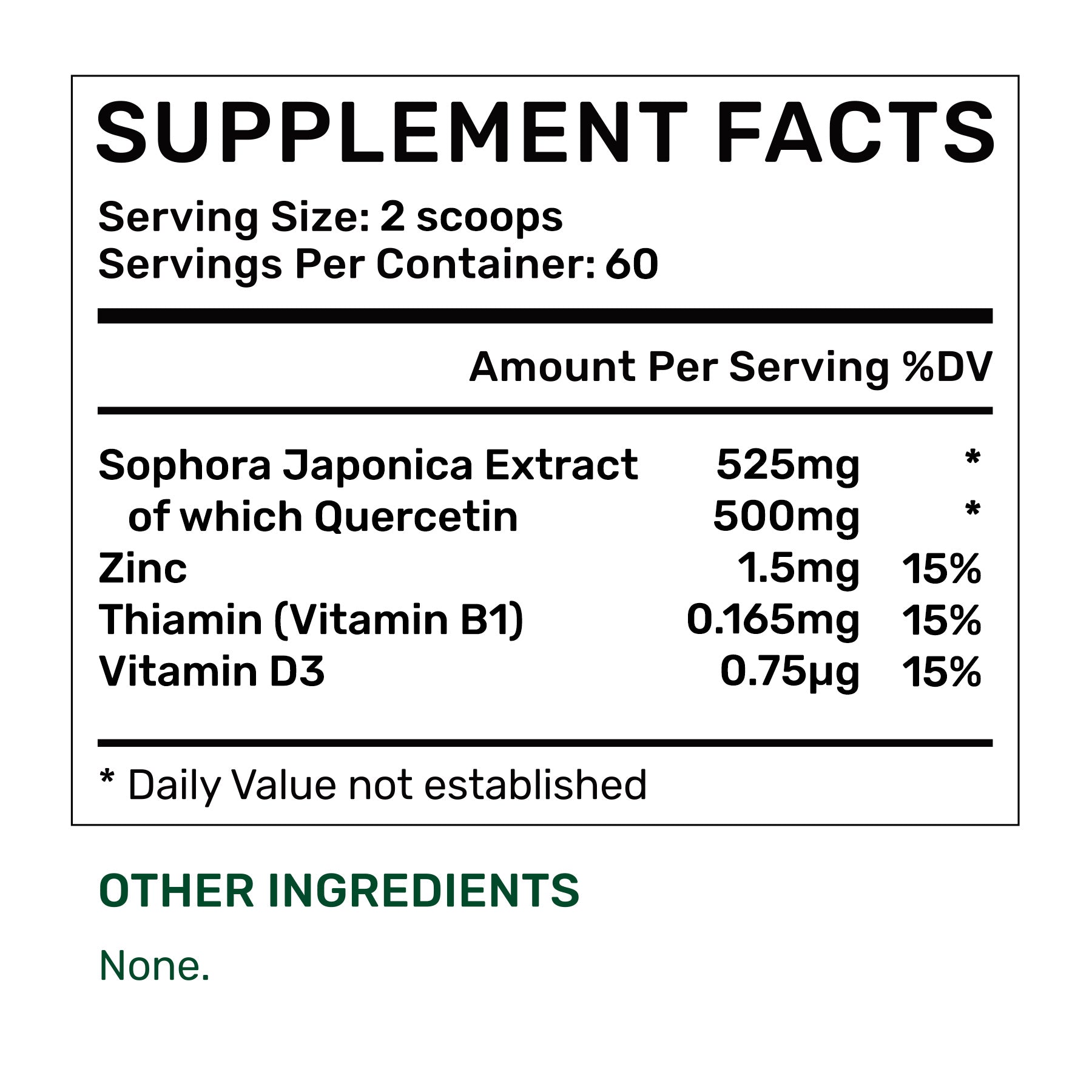 Quercetin Powder 30g (60 days, >98% purity)