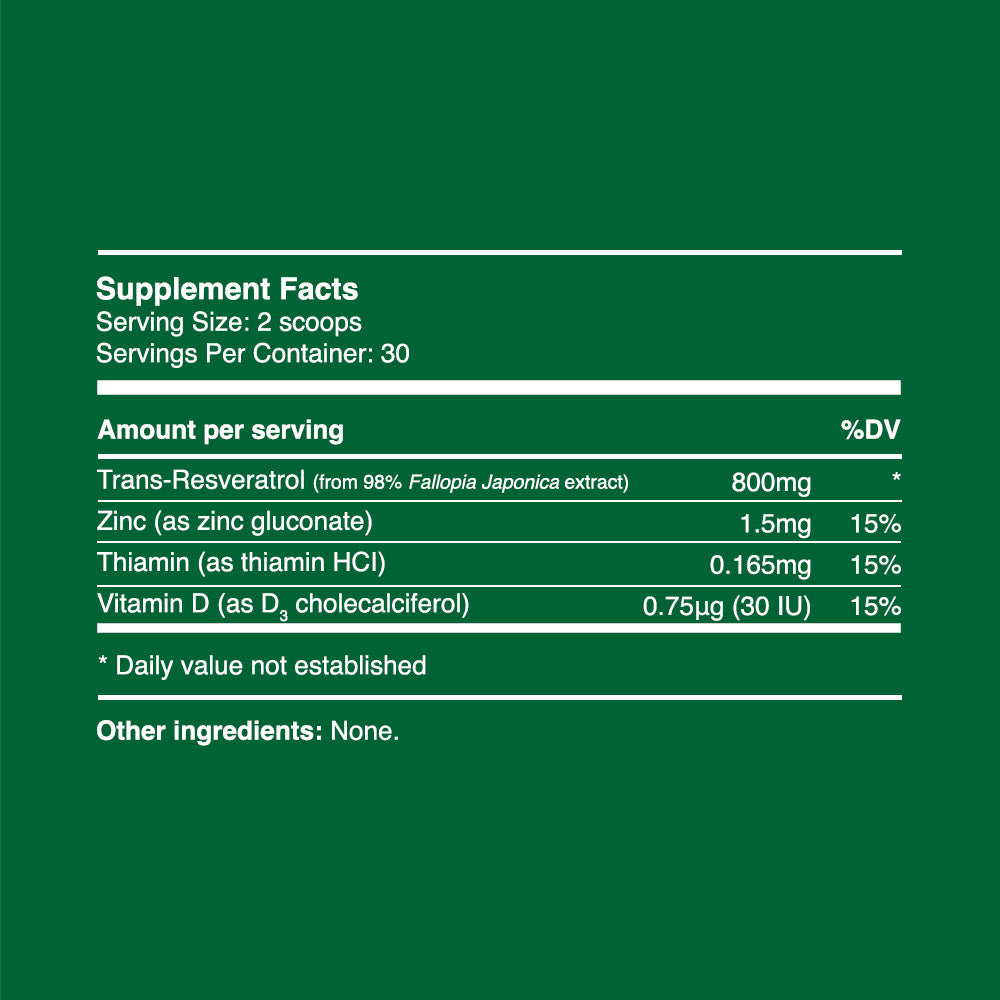 Trans Resveratrol Powder 24g (30 days, >98% purity)