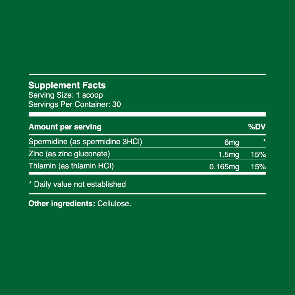 Spermidine Powder 15g (30 servings, 1.2% concentration)